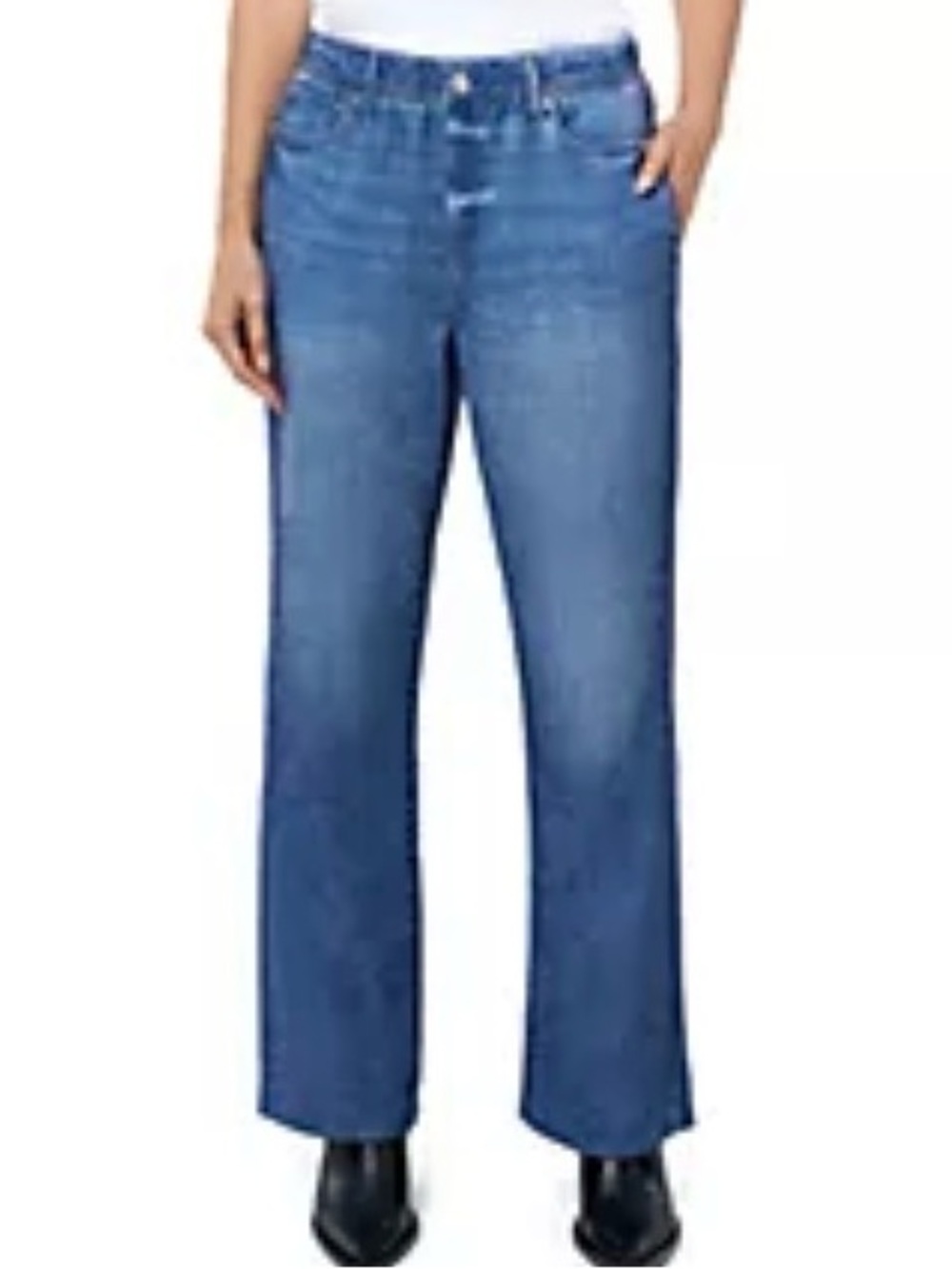 Seven7 Sweatpant Wide Leg Pockets Jean Like Blue Plus Size 1X